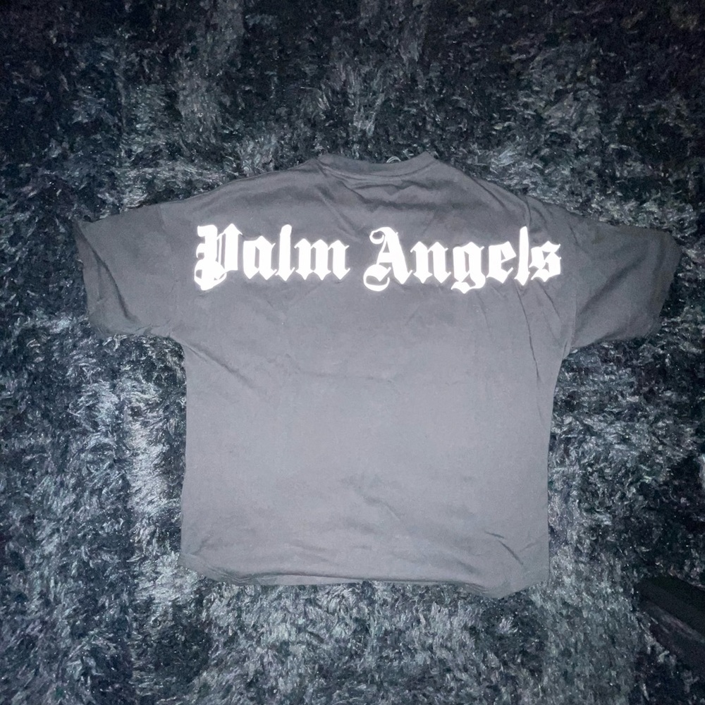 Puff printed palms angles tee handcrafted